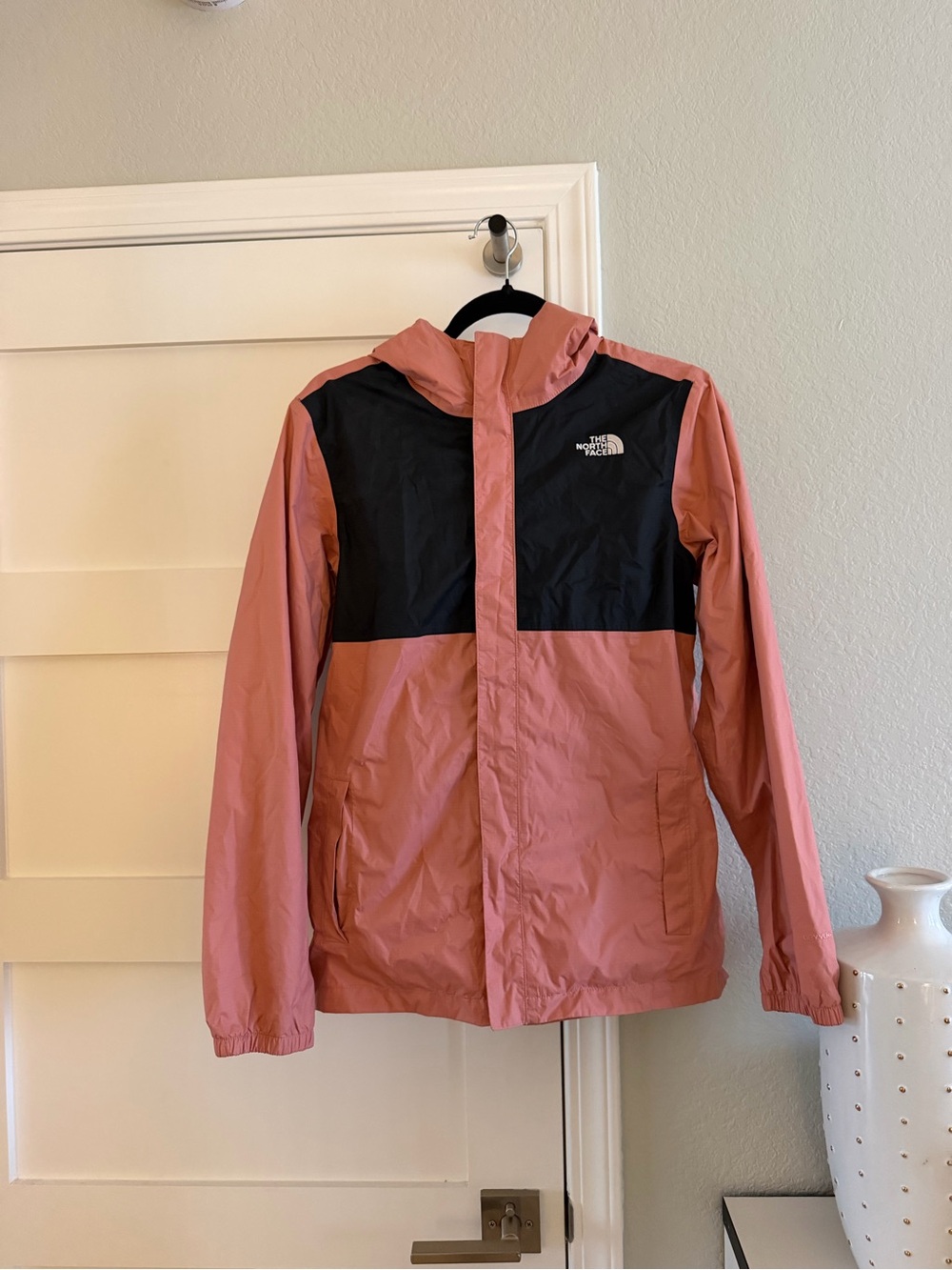 The North Face Pink and Black Colorblock Dryvent Jacket